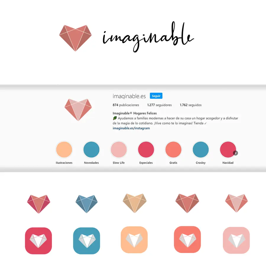 Isotipo y perfil de redes sociales de Imaginable