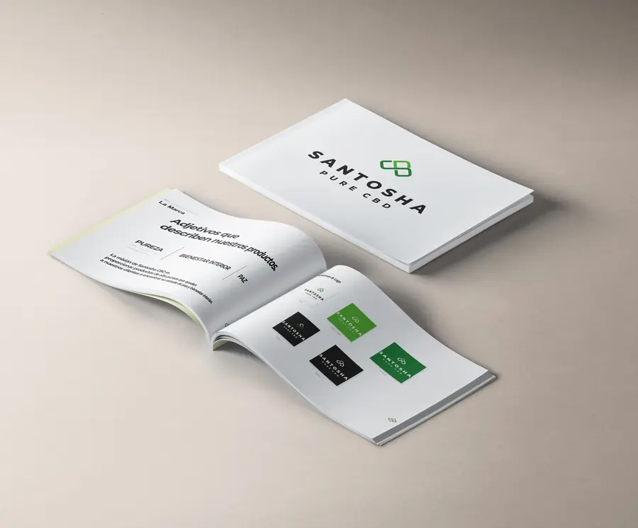 Identidad visual de Santosha CBD, imagen 3 de 5